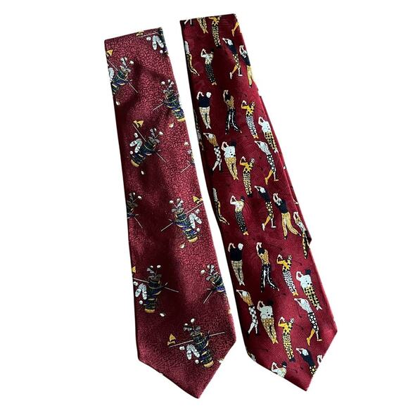 Golf Ties Sky Bend Country Club Polyester Tie Golf Magazine Silk Tie Made in USA - Picture 1 of 9